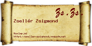 Zsellér Zsigmond névjegykártya